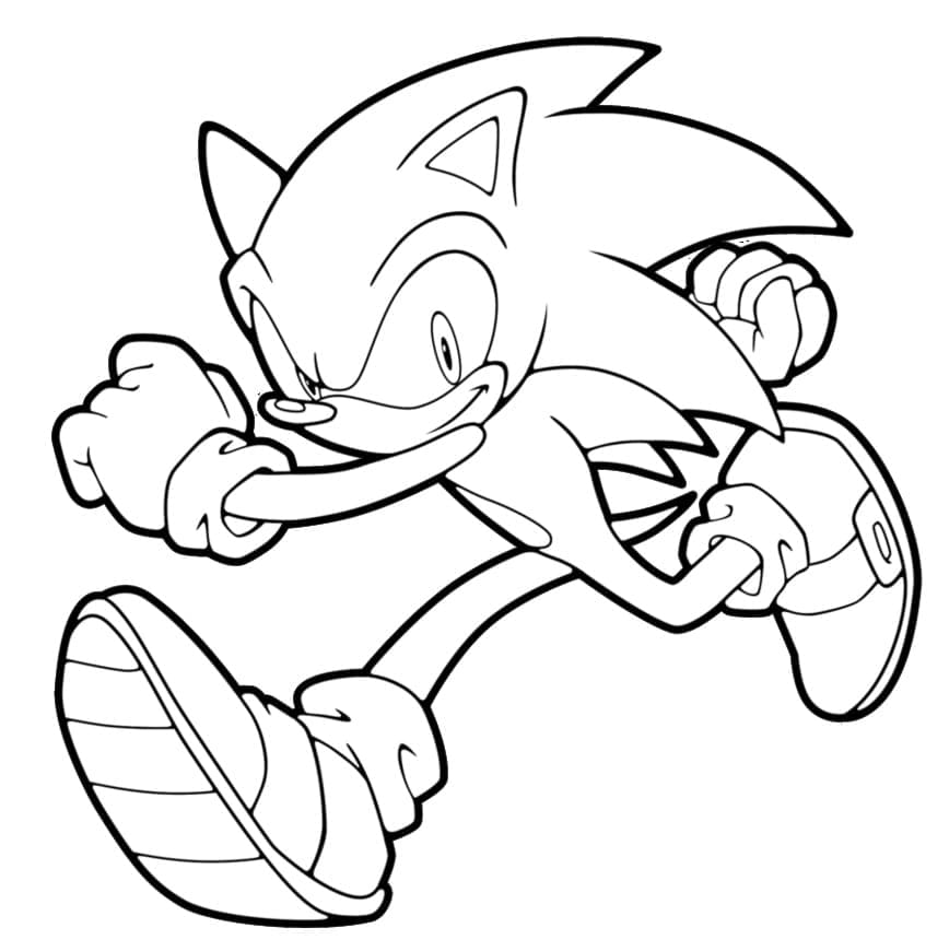 Desenhos de Correndo Sonic para colorir