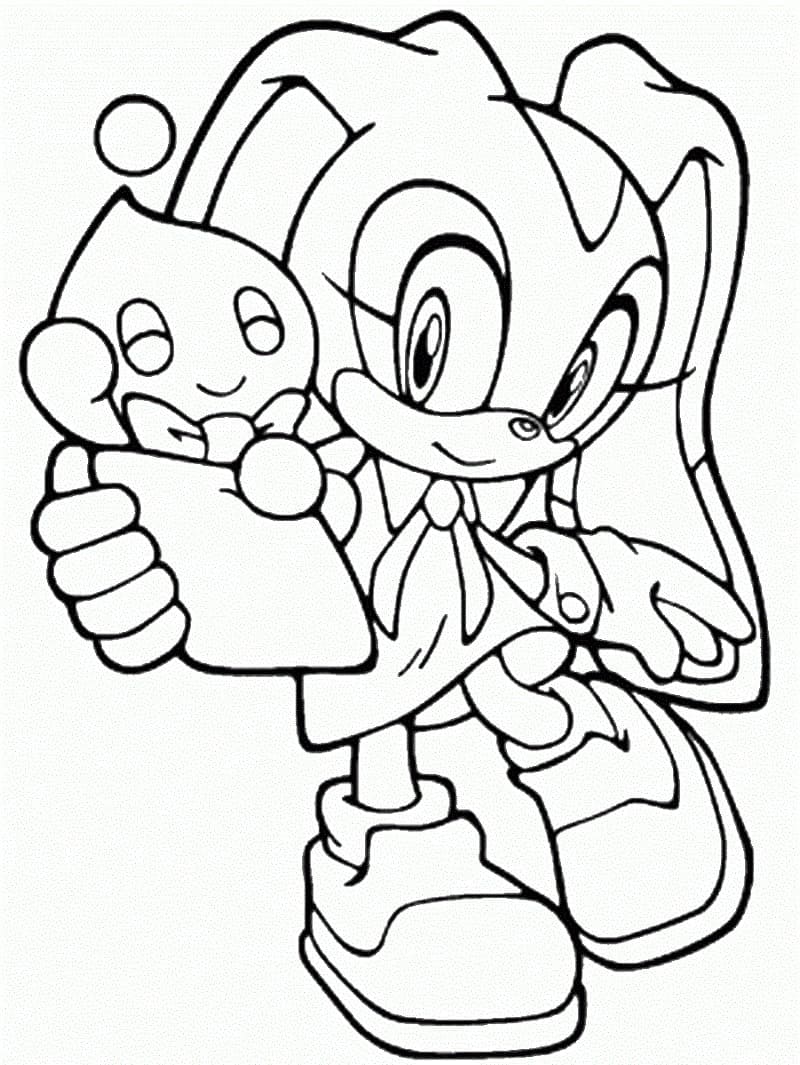 Desenhos de Creme o Coelho do Sonic para colorir