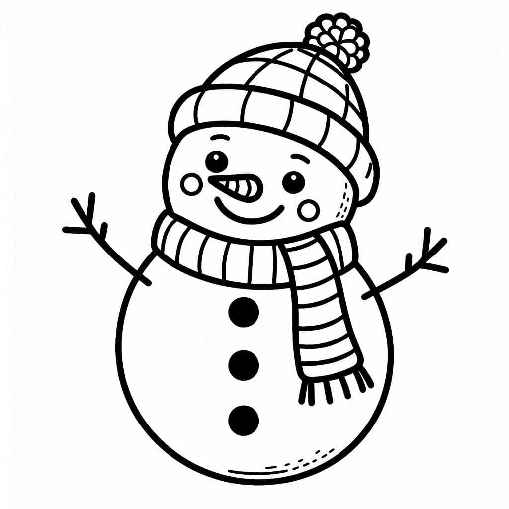 Desenhos de Desenhar Boneco de Neve para colorir