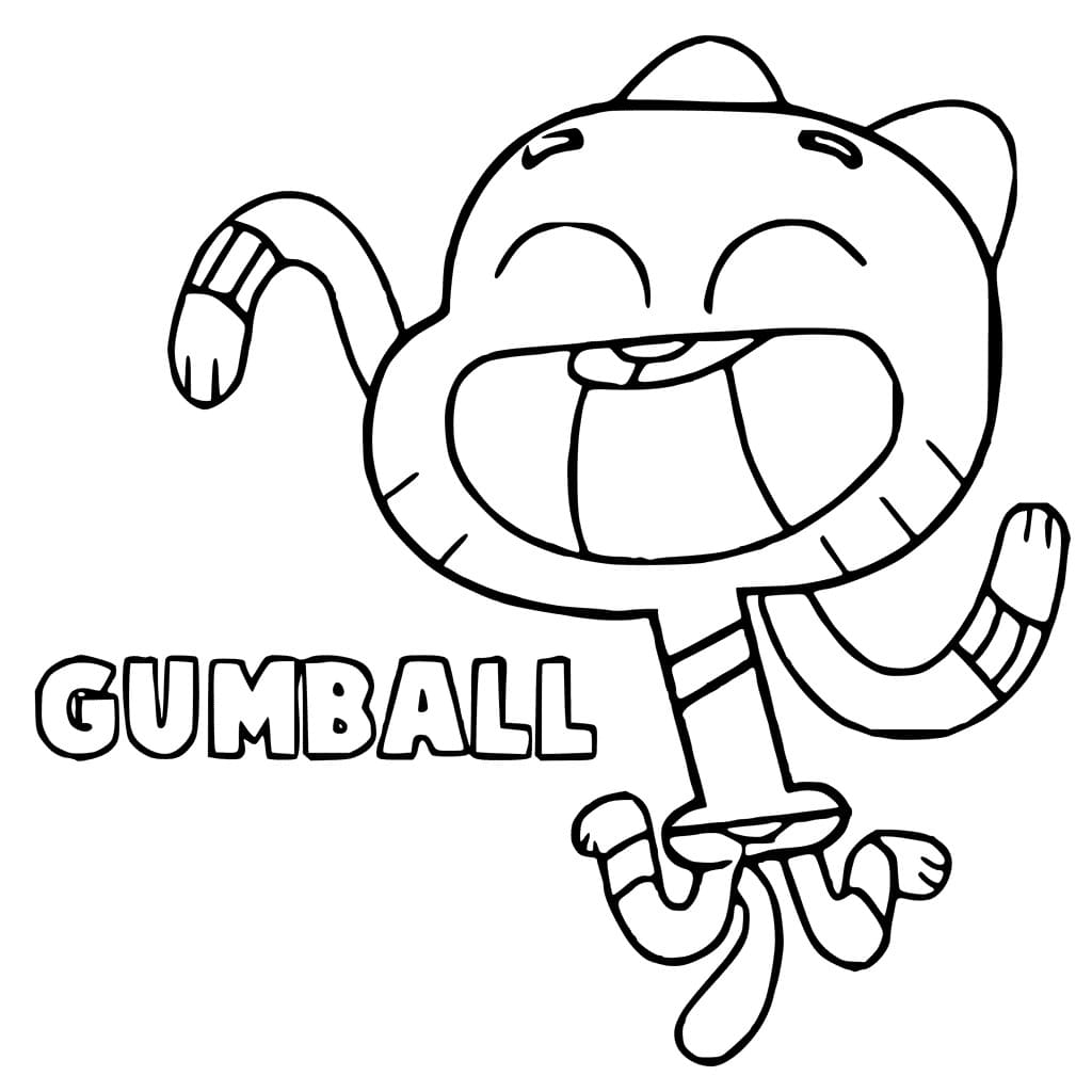 Desenhos de Desenhar Gumball grátis para colorir