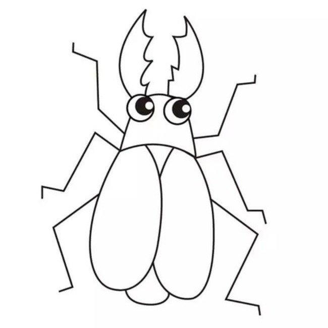 Desenhar besouros simples para colorir