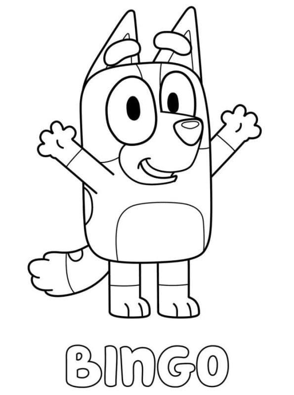 Desenhe Bingo de Bluey para colorir