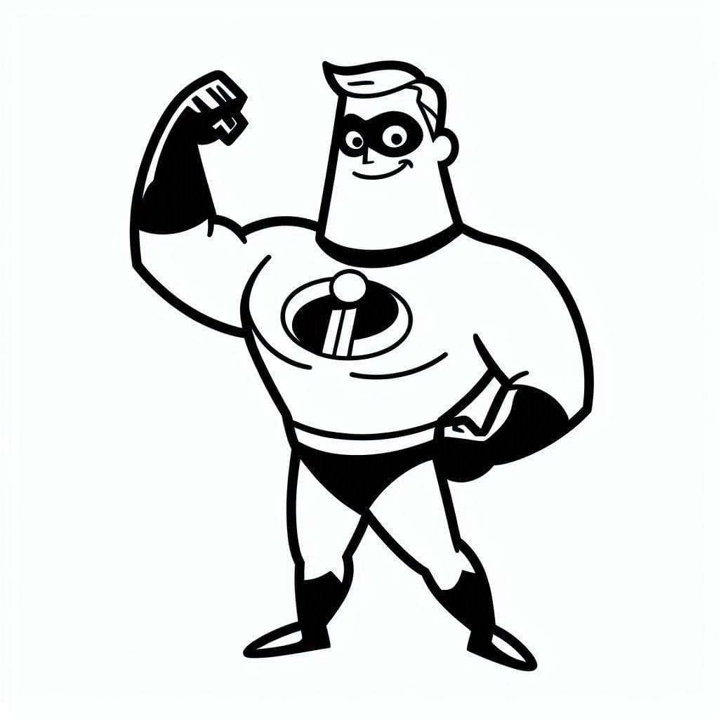 Desenhos de Desenhe Mr. Incredible da Disney para colorir