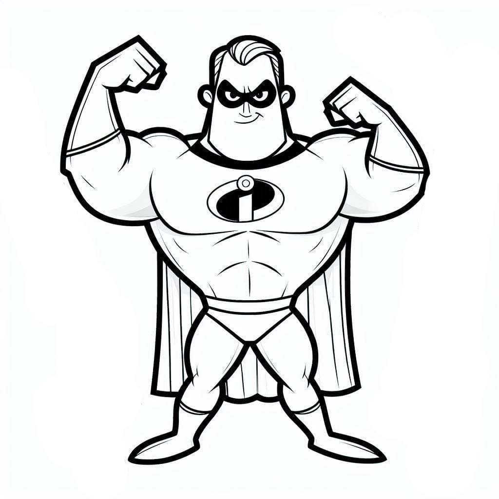 Desenhos de Desenhe Mr. Incredible na Disney para colorir