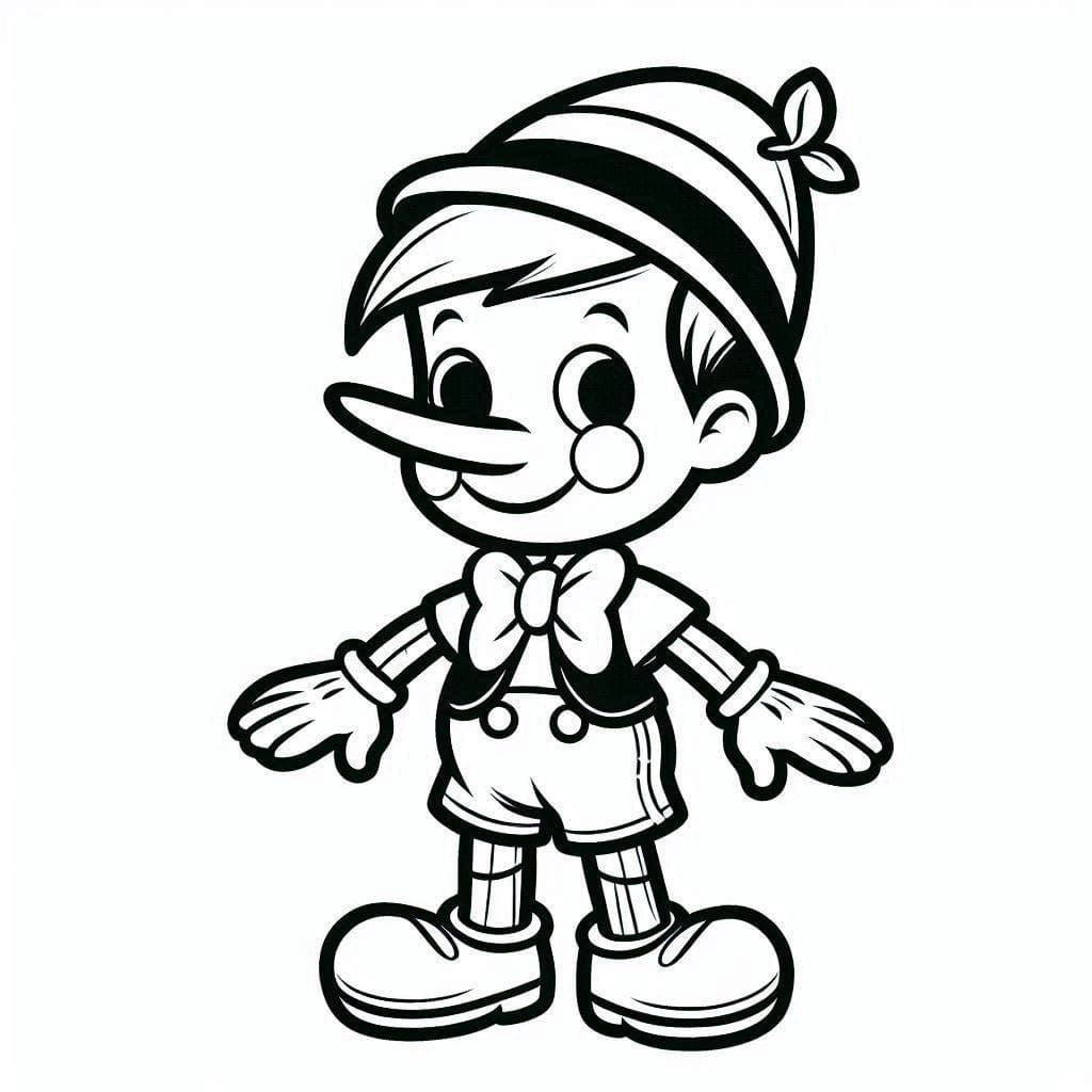 Desenhos de Desenhe Pinocchio na Disney para colorir