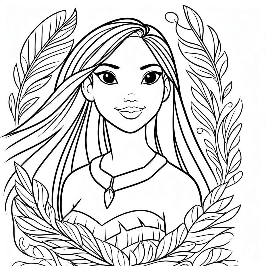 Desenhos de Desenhe Pocahontas Disney para colorir