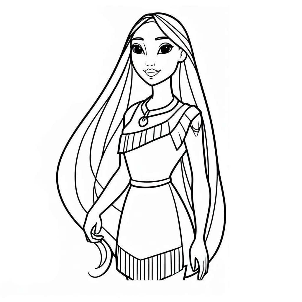 Desenhos de Desenhe Pocahontas em Disney para colorir