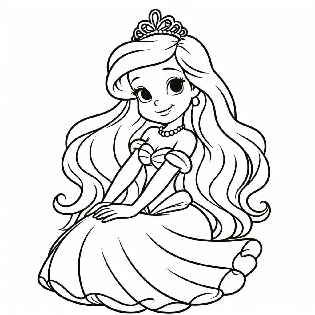 Desenhos de Desenhe Princess Ariel Disney para colorir