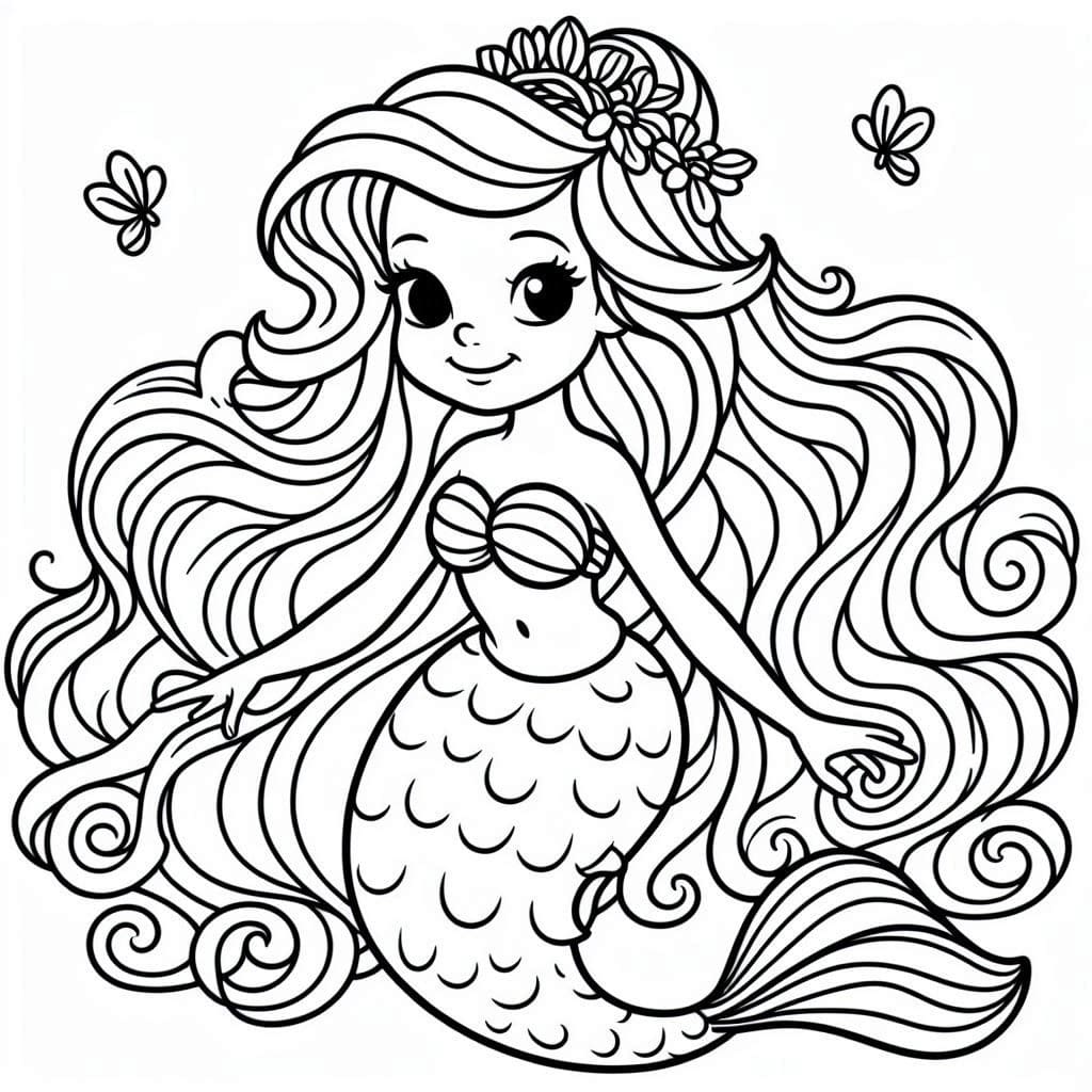 Desenhos de Desenhe Princess Ariel a Disney para colorir