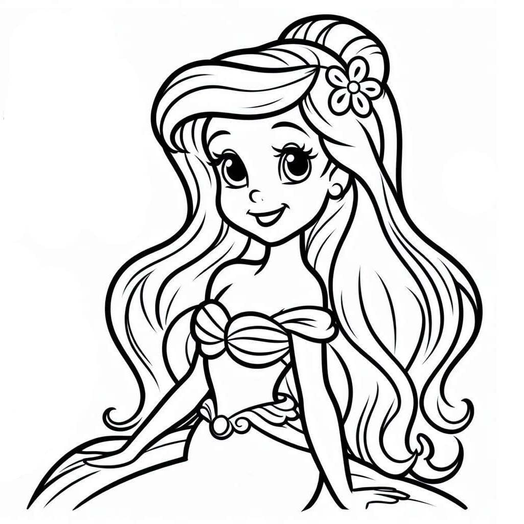 Desenhos de Desenhe Princess Ariel da Disney para colorir