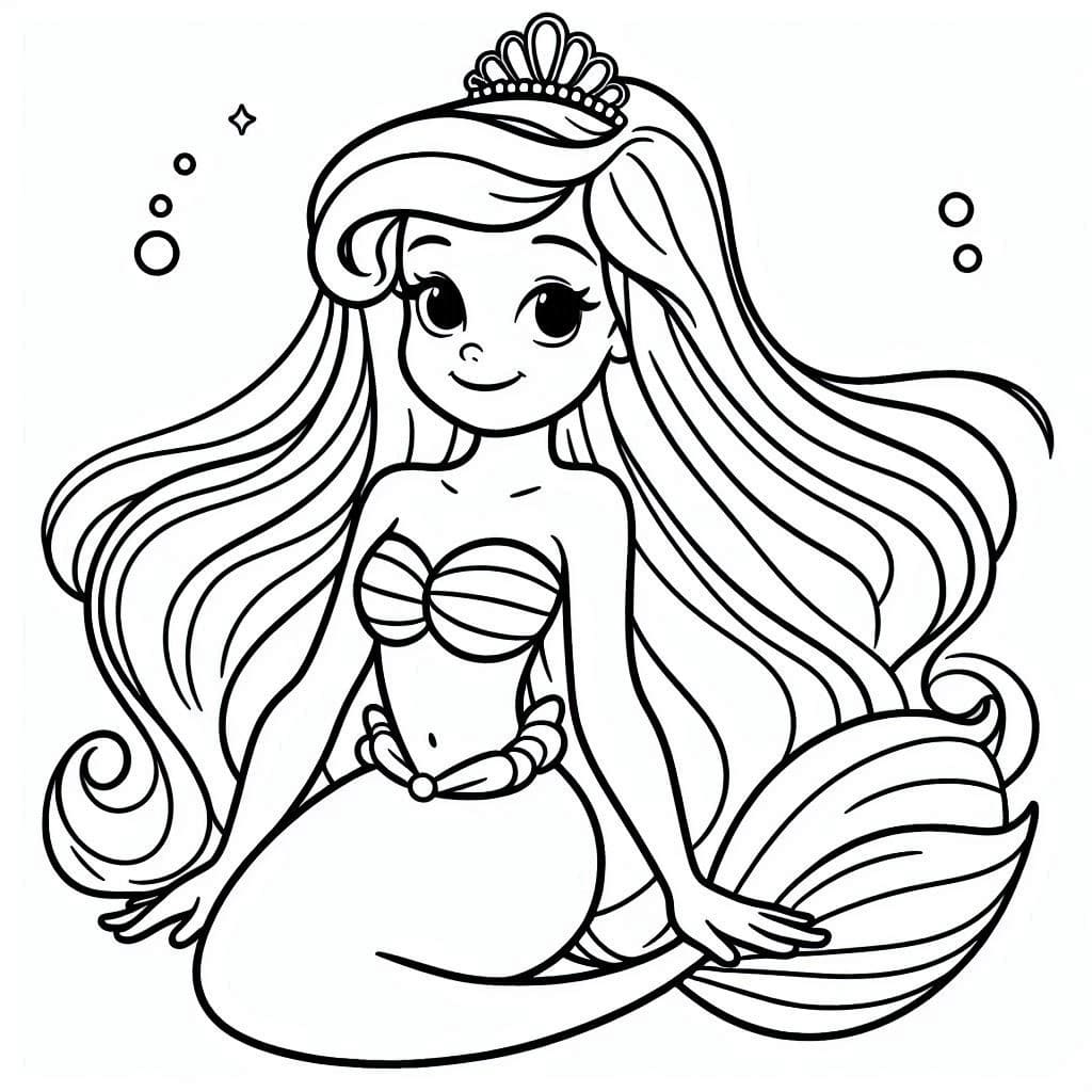 Desenhos de Desenhe Princess Ariel em Disney para colorir