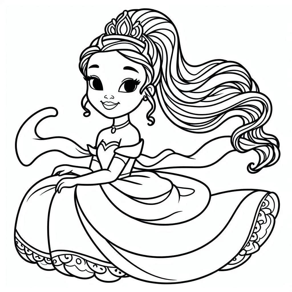 Desenhos de Desenhe Princess Tiana Disney para colorir