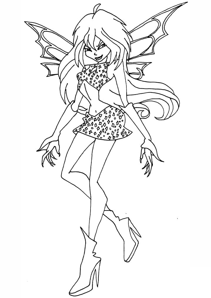 Desenhos de Desenhe o Bloom Winx Club muito fixe para colorir