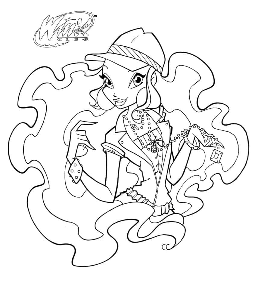 Desenhos de Desenhe o Layla Winx Club gratuitamente para colorir