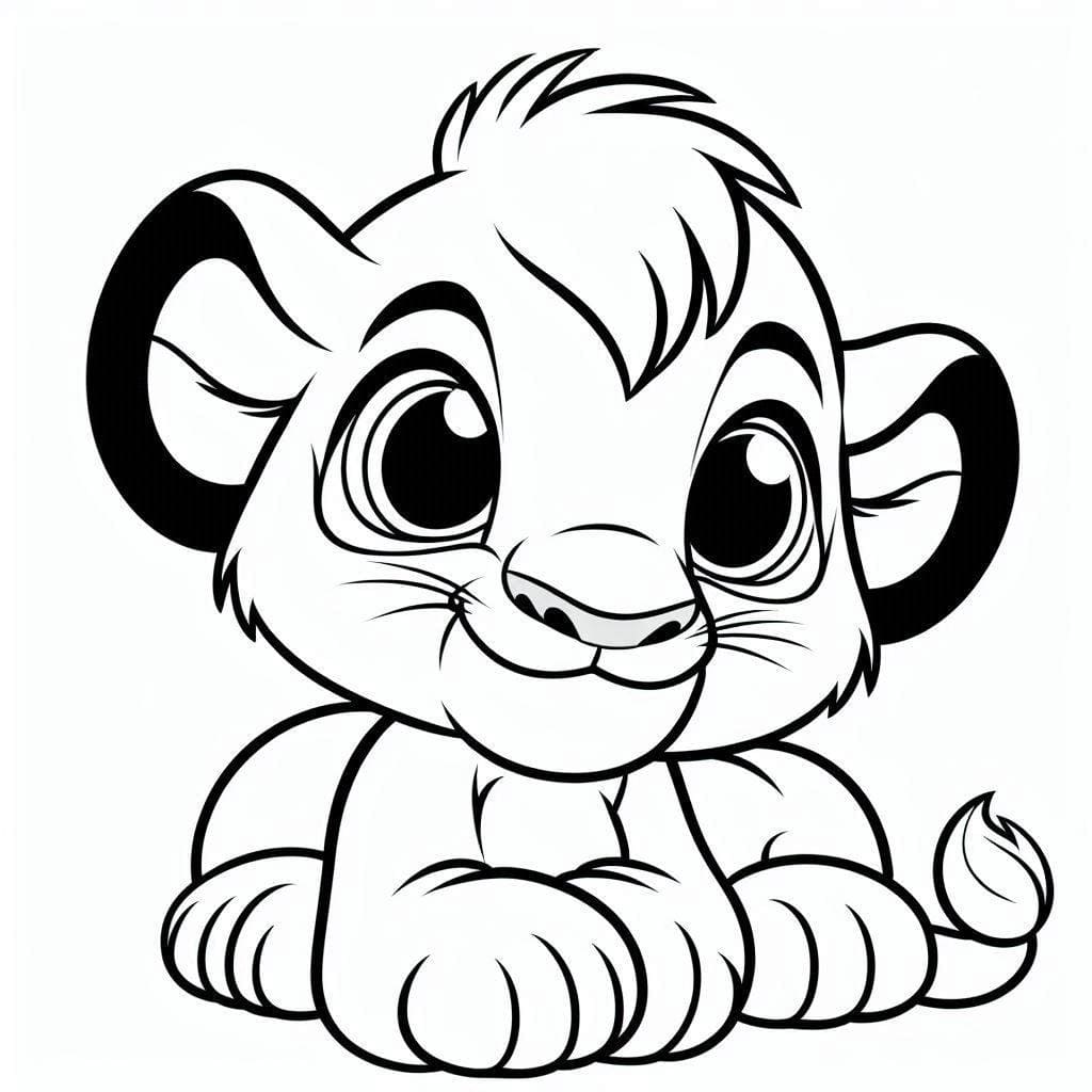 Desenhos de Desenhe simba Disney para colorir