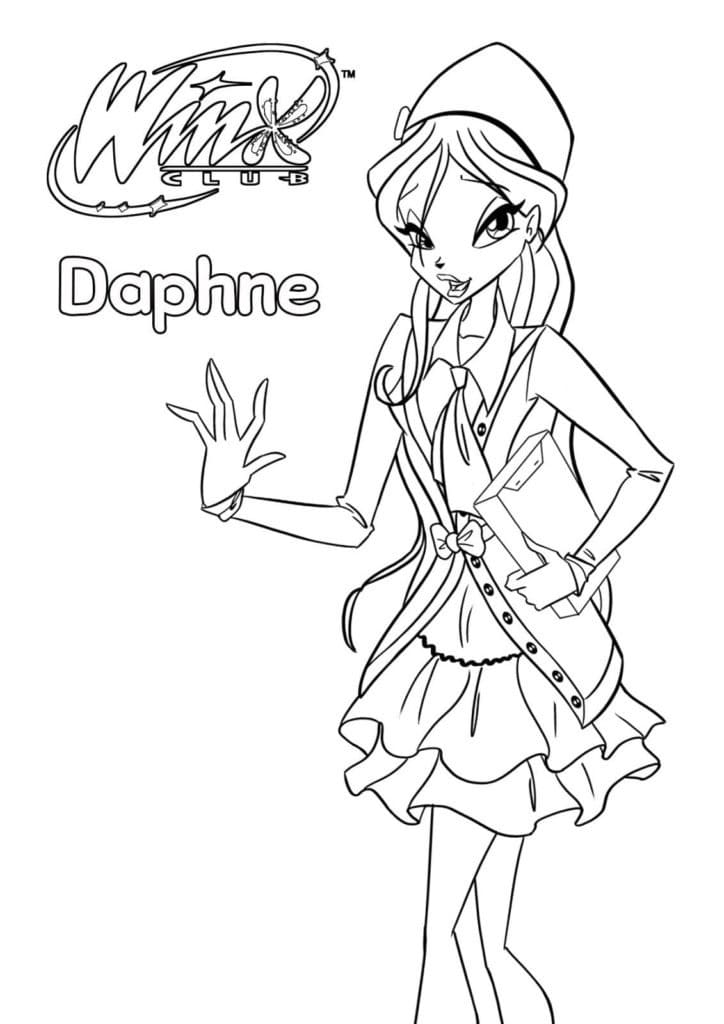 Desenhos de Desenho Daphne Clube das Winx para colorir