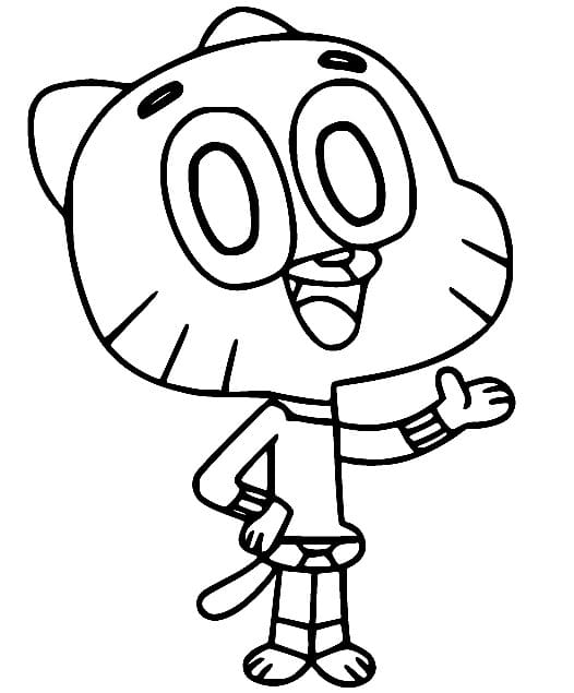 Desenhos de Desenho Gumball básico para colorir