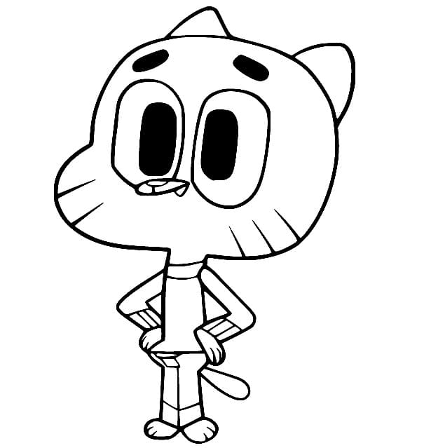 Desenhos de Desenho Gumball em pé para colorir