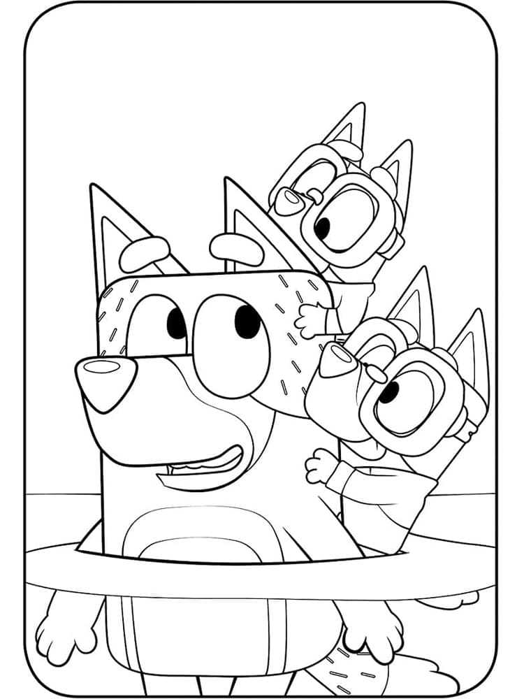 Desenho Livre Bluey para colorir