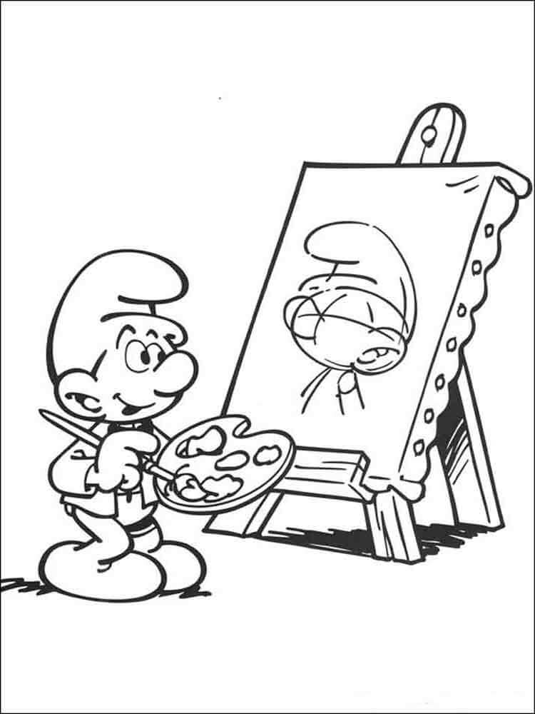 Desenhos de Desenho de Smurf Desajeitado para colorir