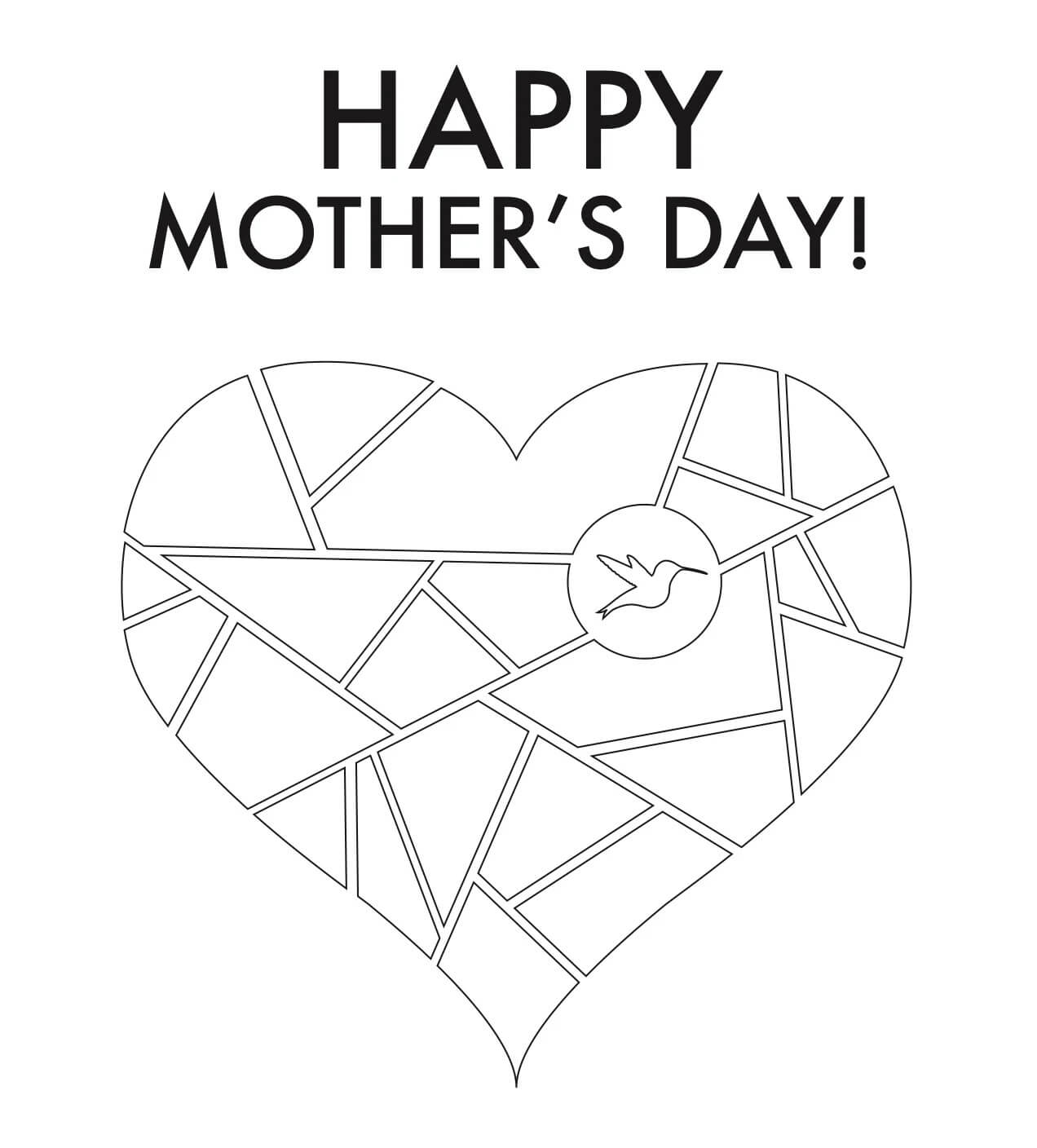 Desenhos de Dia das Mães Adorável para colorir
