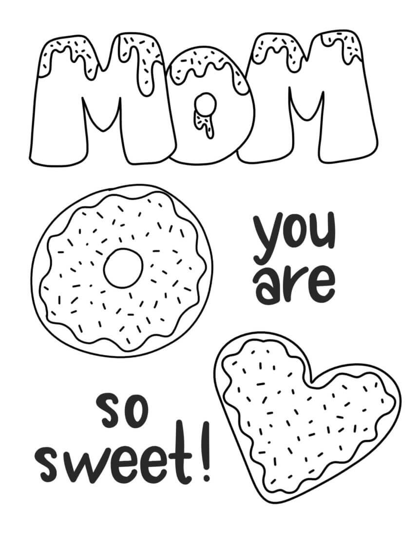 Desenhos de Dia das Mães Linda para colorir