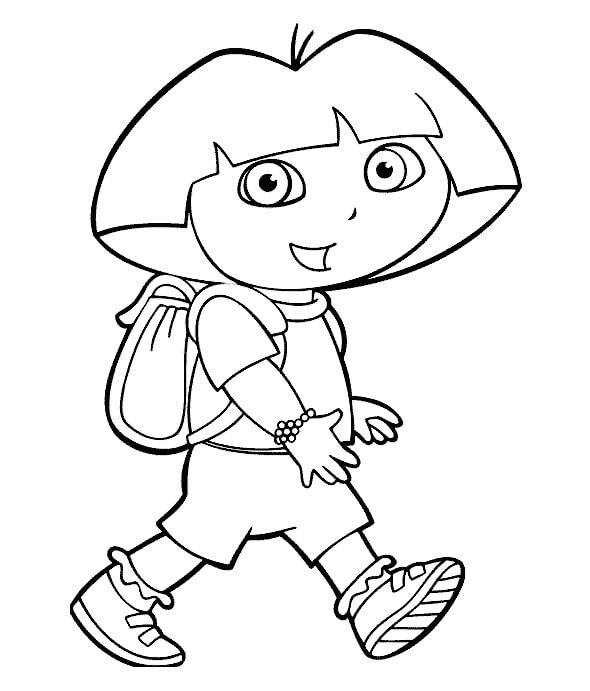 Desenhos de Dora vai Para a Escola para colorir