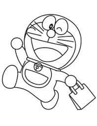 Desenhos de Doraemon Vai Fazer Compras para colorir