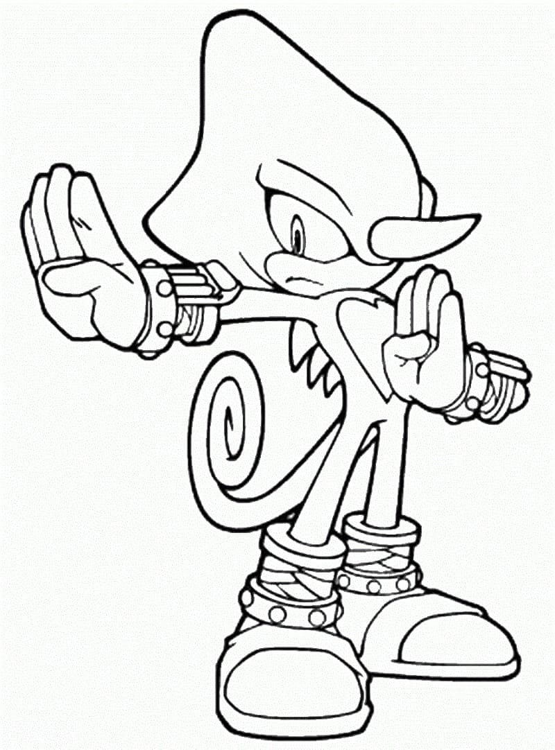 Desenhos de Espio o Camaleão do Sonic para colorir