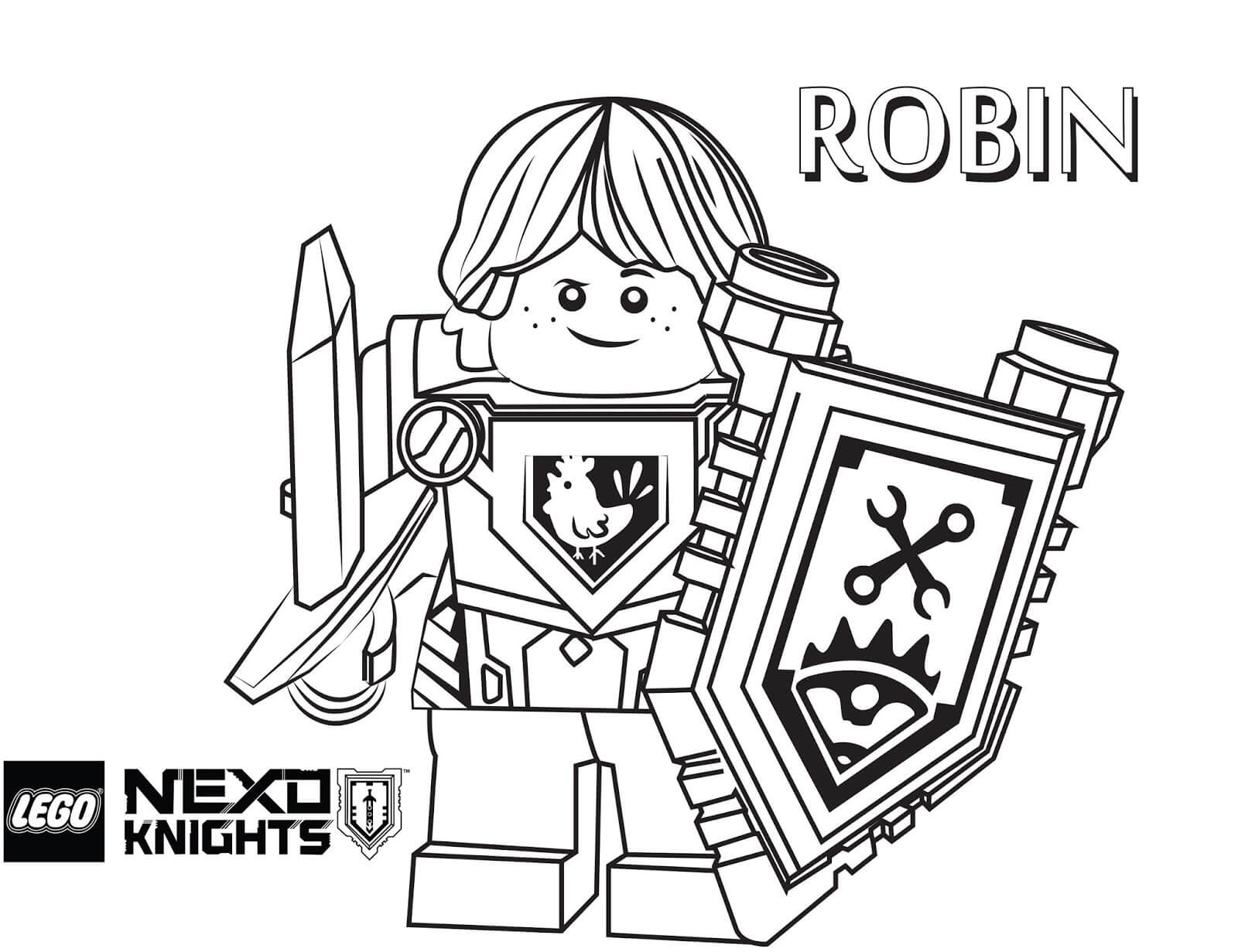 Feliz Robin Knight para colorir