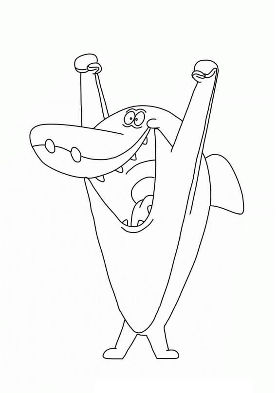 Desenhos de Feliz Sharko para colorir