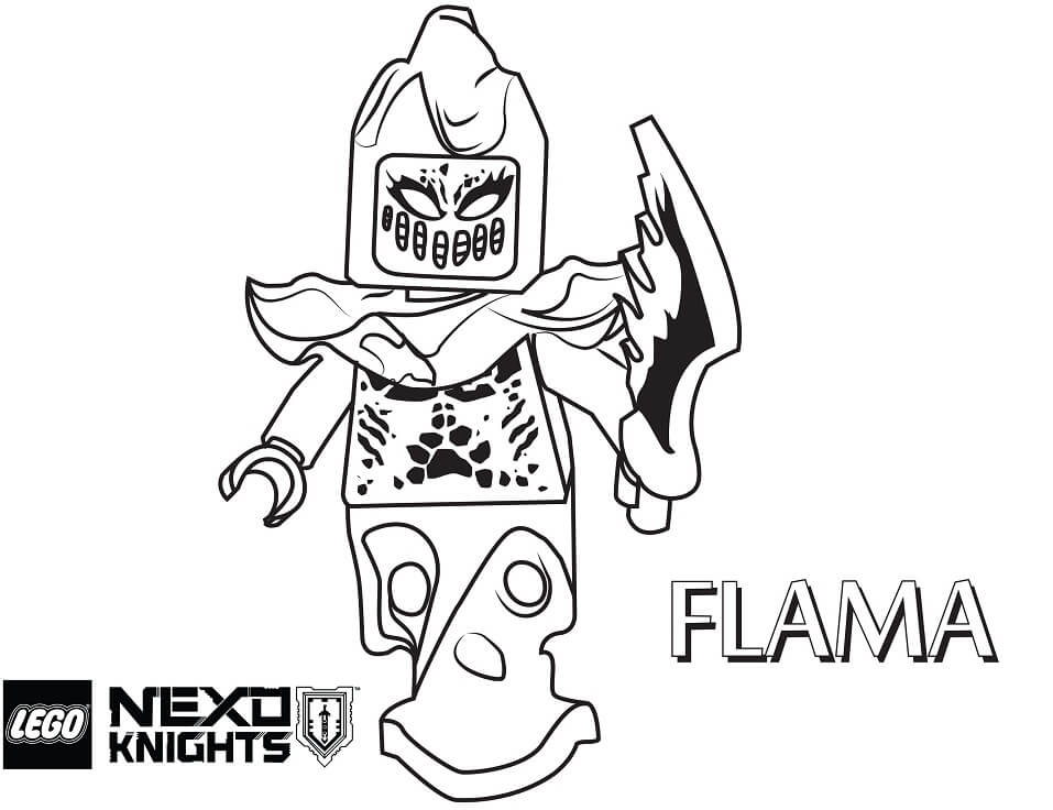 Flama de Nexo Knights para colorir