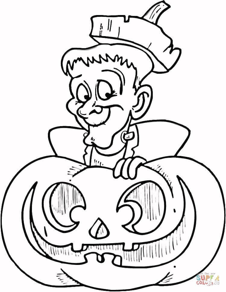 Desenhos de Frankenstein Fofo para colorir