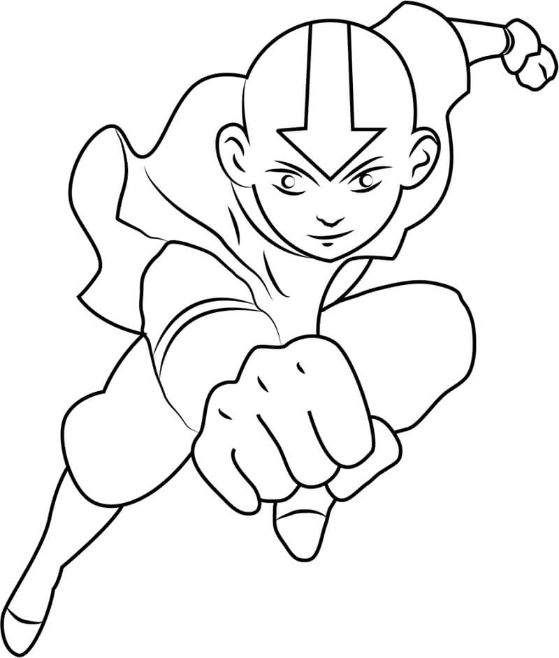 Desenhos de Frio Aang para colorir