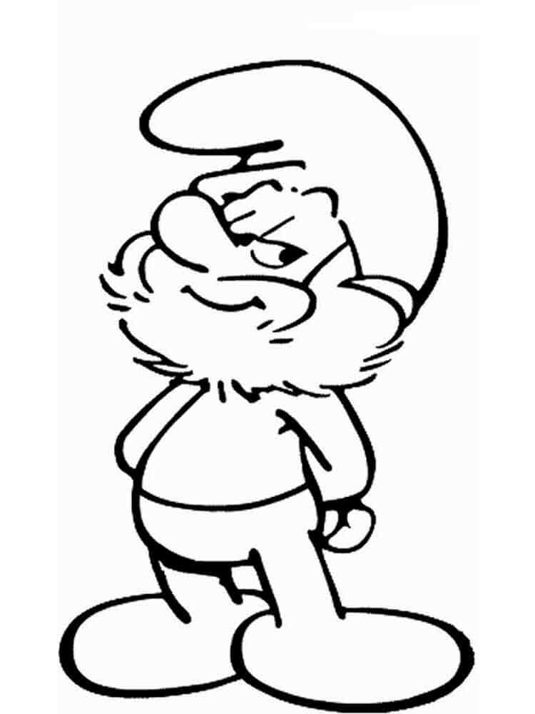 Desenhos de Frio Papa Smurf para colorir
