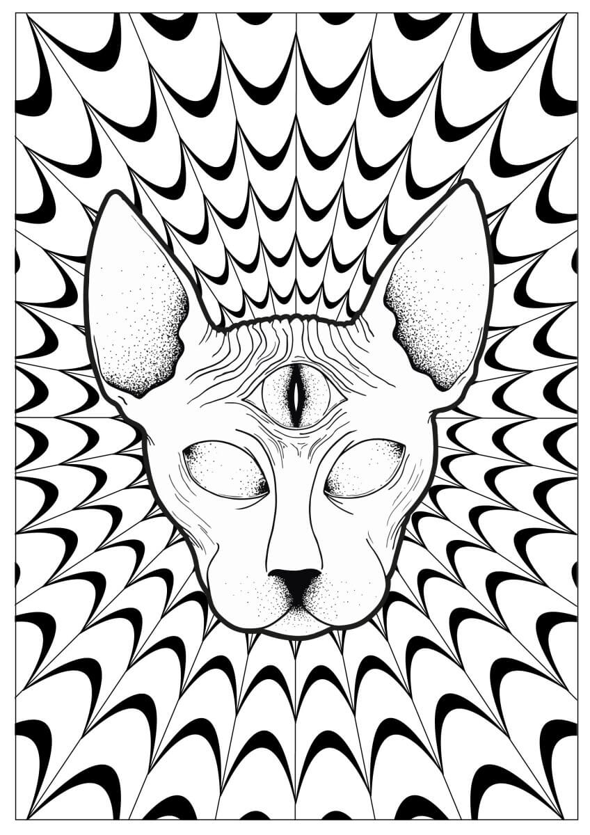 Desenhos de Gato Tumblr para colorir
