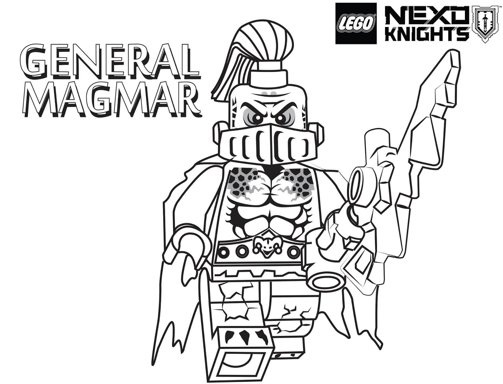 General Magmar Knight Assustador para colorir