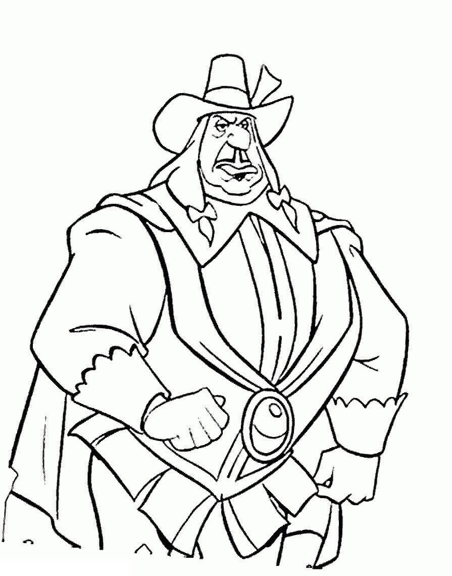 Desenhos de Governador Ratcliffe Disney Villain para colorir