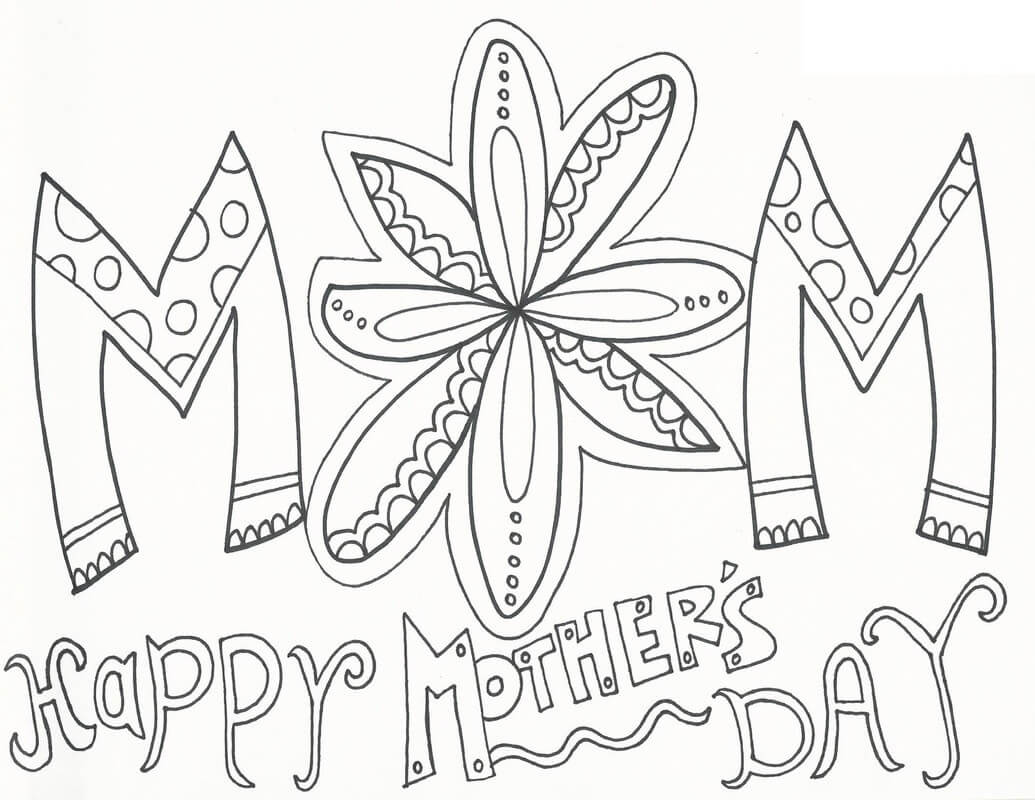 Desenhos de Grande Dia das Mães para colorir