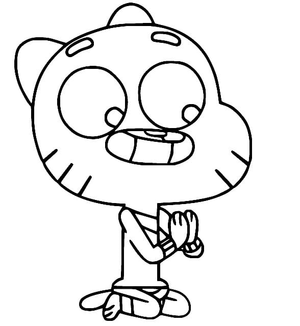 Desenhos de Gumball para imprimir para colorir