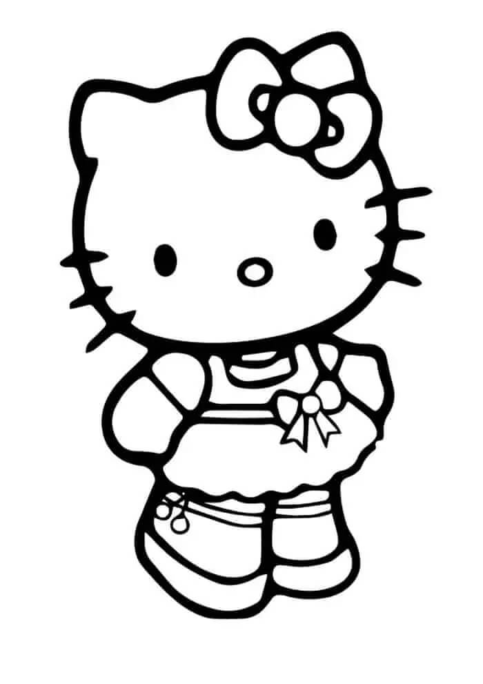 Desenhos de Hello Kitty Normal para colorir