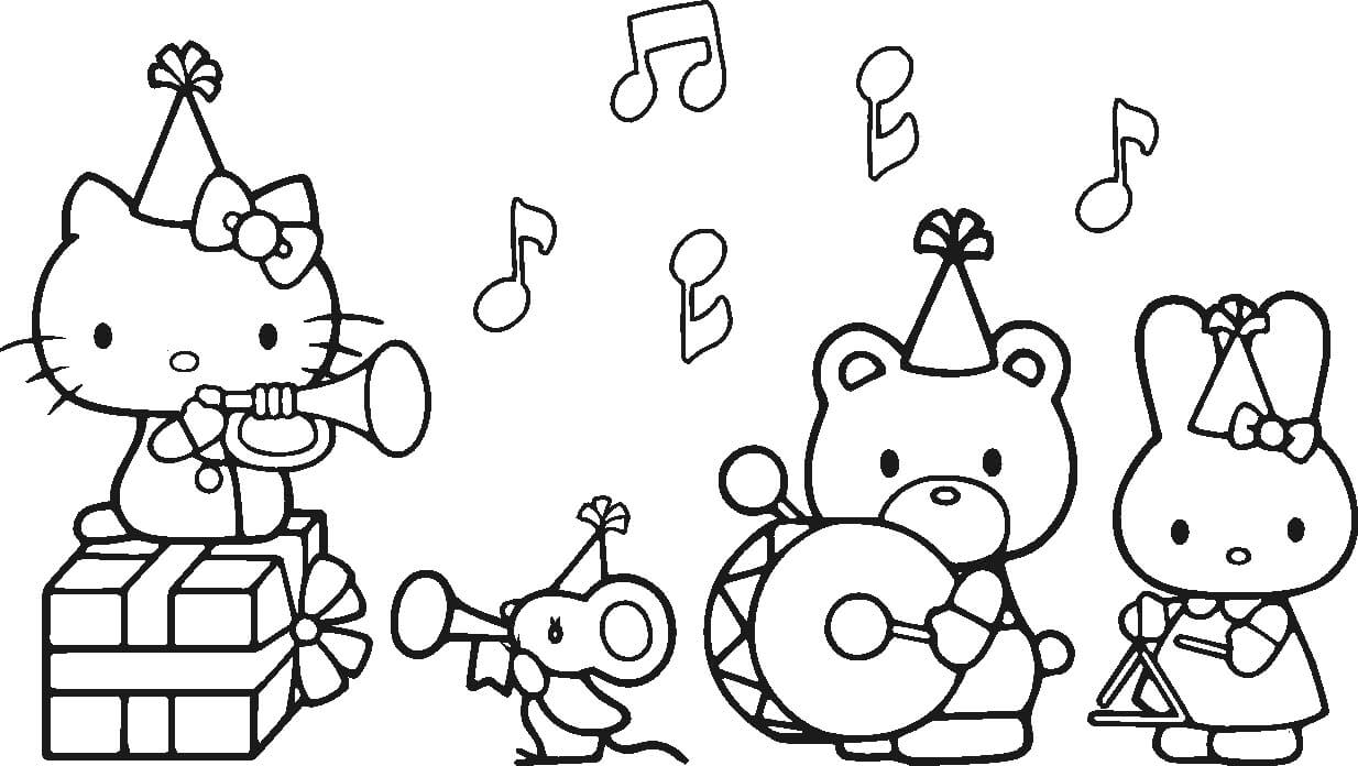 Desenhos de Hello Kitty Show para colorir