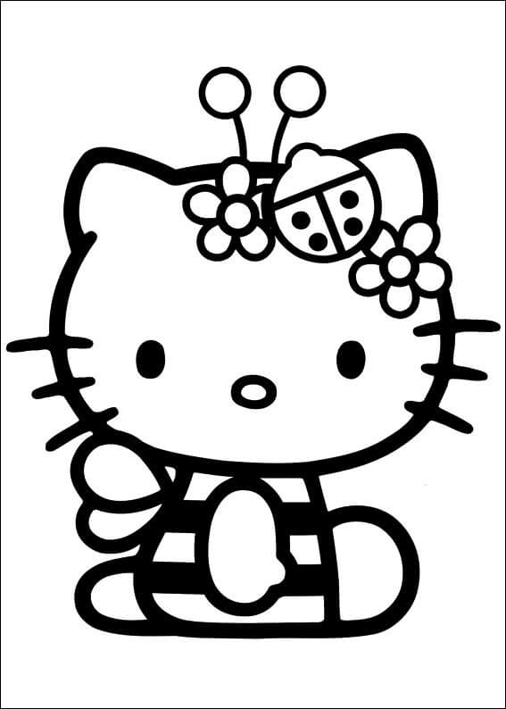 Desenhos de Hello Kitty Simples para colorir