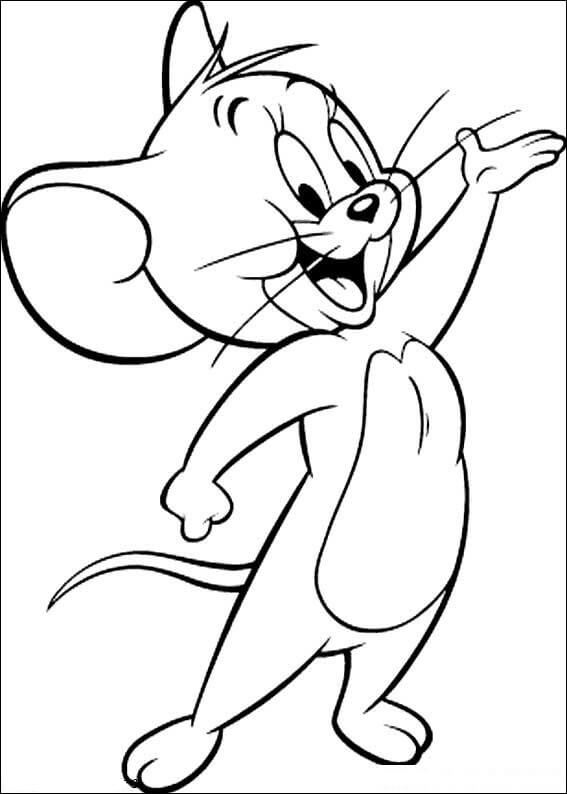 Desenhos de Jerry Mouse Divertido para colorir