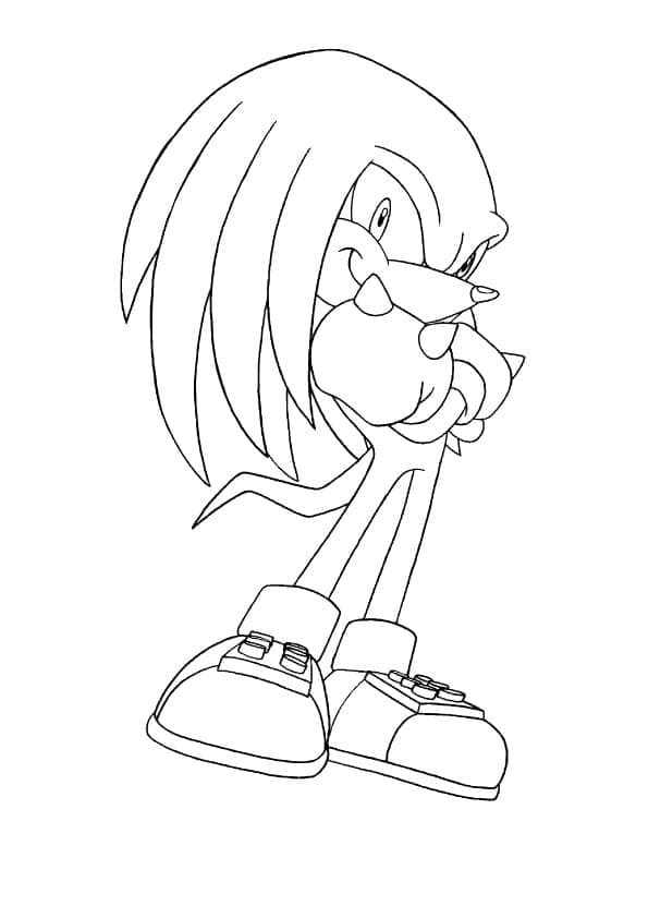 Desenhos de Knuckles a echidna para colorir