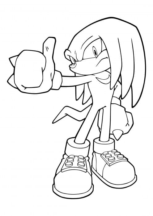 Desenhos de Knuckles do Sonic grátis para colorir