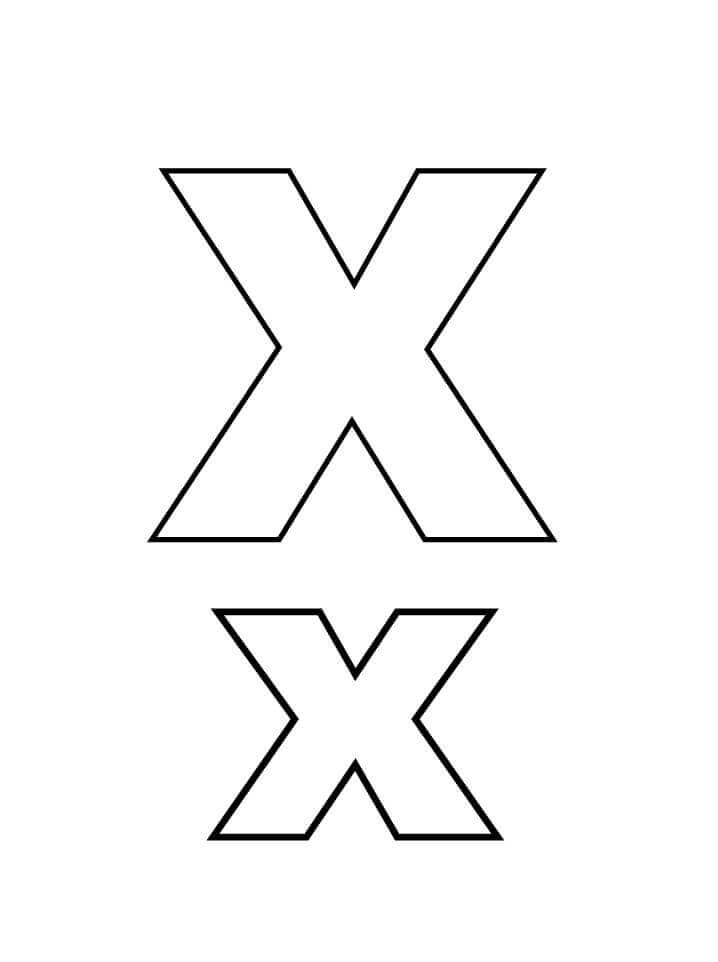 Desenhos de Letra X 1 para colorir