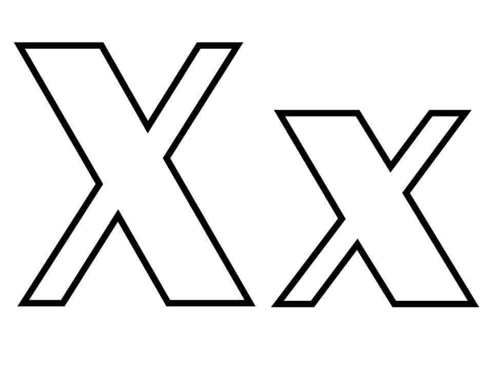 Letra X x para colorir
