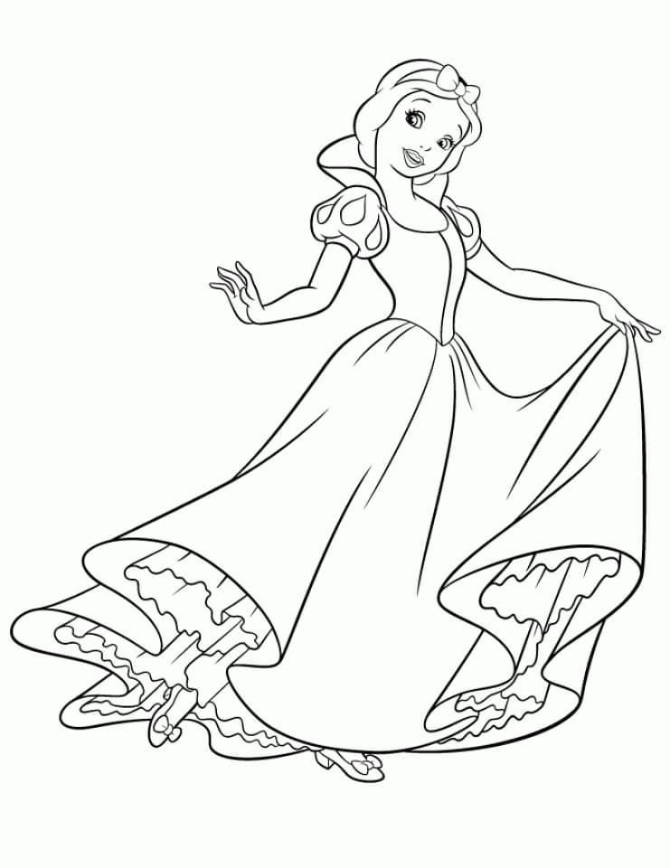 Linda Branca de Neve para colorir