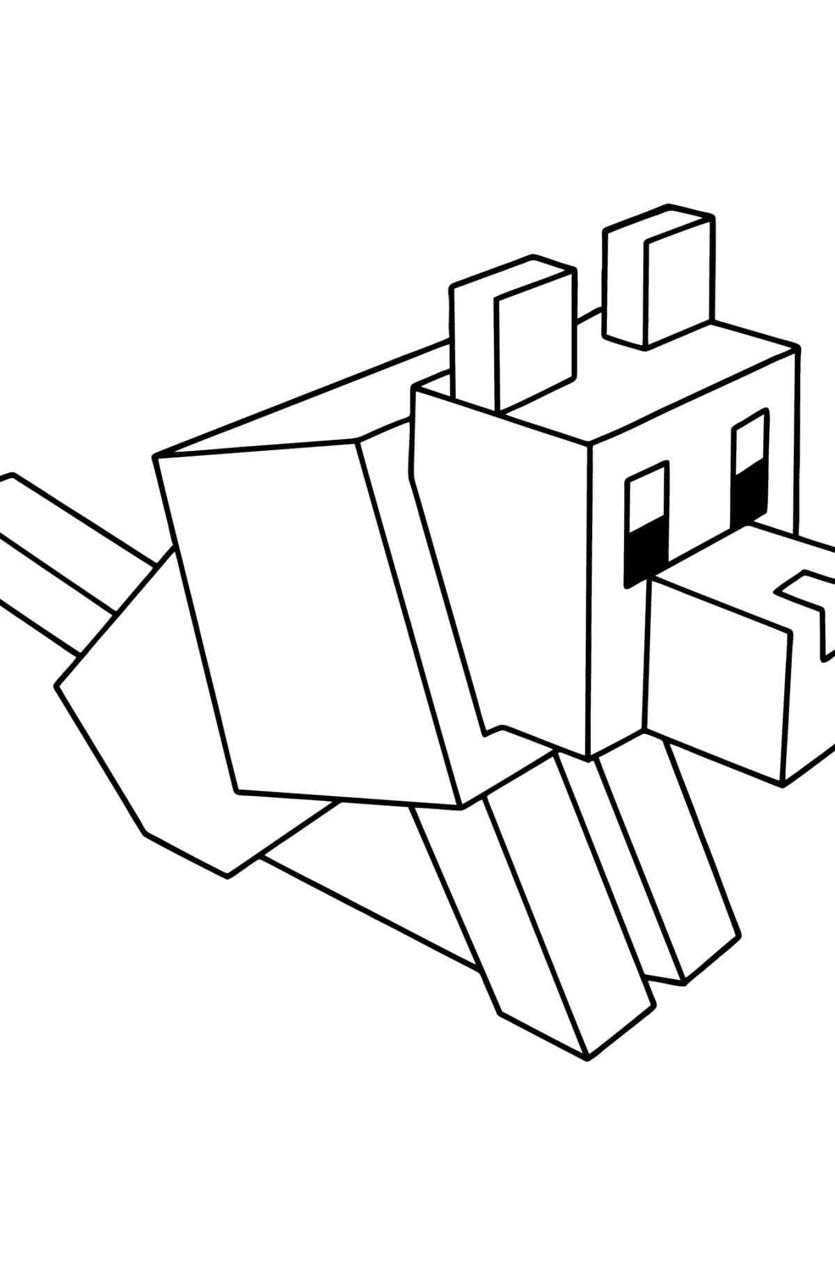 Desenhos de Lobo Minecraft para colorir